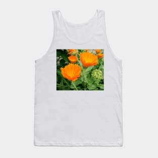 Orange Flowers Tank Top